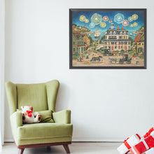 Load image into Gallery viewer, AB Diamond Painting - Full Square - Small town fireworks (50*40CM)