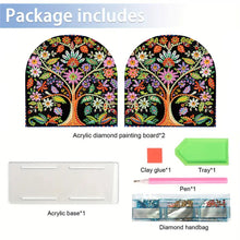 Load image into Gallery viewer, Acrylic Tree Of Life Diamond Painting Paper Towel Holder for Art Crafts