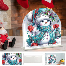 Load image into Gallery viewer, Acrylic Winter Snowman Diamond Painting Paper Towel Holder for Art Crafts