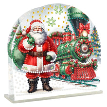 Load image into Gallery viewer, Acrylic Santa Claus Diamond Painting Paper Towel Holder for Art Crafts