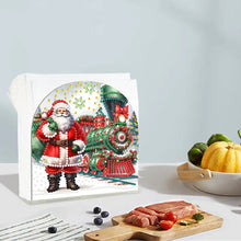 Load image into Gallery viewer, Acrylic Santa Claus Diamond Painting Paper Towel Holder for Art Crafts