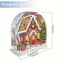 Load image into Gallery viewer, Acrylic Christmas House Diamond Painting Paper Towel Holder for Art Crafts