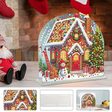 Load image into Gallery viewer, Acrylic Christmas House Diamond Painting Paper Towel Holder for Art Crafts