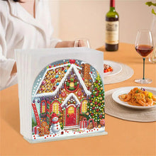 Load image into Gallery viewer, Acrylic Christmas House Diamond Painting Paper Towel Holder for Art Crafts