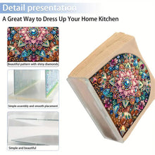 Load image into Gallery viewer, Acrylic Mandala Diamond Painting Paper Towel Holder for Home Art Crafts