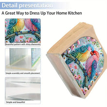 Load image into Gallery viewer, Acrylic Parrot Diamond Painting Paper Towel Holder for Home Art Crafts