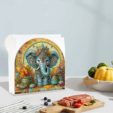 Load image into Gallery viewer, Acrylic Elephant Diamond Painting Paper Towel Holder for Home Art Crafts