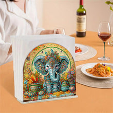 Load image into Gallery viewer, Acrylic Elephant Diamond Painting Paper Towel Holder for Home Art Crafts