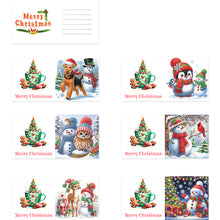 Load image into Gallery viewer, 6Pcs Animals Diamond Drawing Card Diamond Painting Greeting Card for Adults Kids