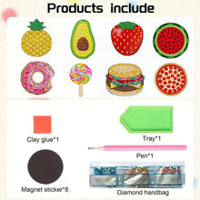 Load image into Gallery viewer, 8Pcs Acrylic Cute Owl Diamond Painting Refrigerator Magnet for Car Mailbox Decor