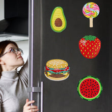 Load image into Gallery viewer, 8Pcs Acrylic Cute Owl Diamond Painting Refrigerator Magnet for Car Mailbox Decor