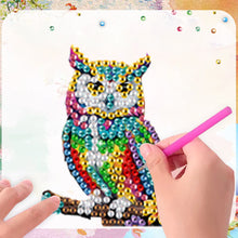 Load image into Gallery viewer, 8Pcs Acrylic Cute Owl Diamond Painting Refrigerator Magnet for Car Mailbox Decor