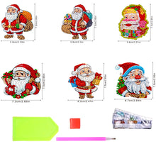 Load image into Gallery viewer, 8Pcs Acrylic Xmas Tree Snowman Diamond Art Magnets Decals for Fridge Whiteboards