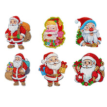 Load image into Gallery viewer, 8Pcs Acrylic Xmas Tree Snowman Diamond Art Magnets Decals for Fridge Whiteboards