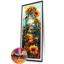 Load image into Gallery viewer, Diamond Painting - Full Round - Sunflowers in glass bottle fantasy scenery (30*90CM)