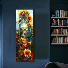 Load image into Gallery viewer, Diamond Painting - Full Round - Sunflowers in glass bottle fantasy scenery (30*90CM)