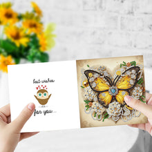 Load image into Gallery viewer, 6Pcs Butterfly DIY Diamond Painting Card Diamond Daily Wish Card for Adults Kids