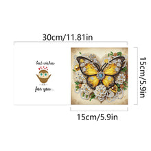 Load image into Gallery viewer, 6Pcs Butterfly DIY Diamond Painting Card Diamond Daily Wish Card for Adults Kids
