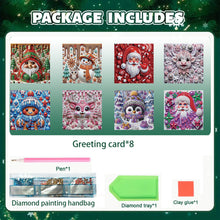 Load image into Gallery viewer, 8Pcs Christmas DIY Diamond Painting Card Diamond Daily Wish Card for Adults Kids