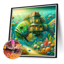 Load image into Gallery viewer, Diamond Painting - Full Round - House and fish (40*40CM)