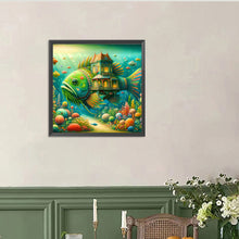 Load image into Gallery viewer, Diamond Painting - Full Round - House and fish (40*40CM)