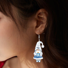 Load image into Gallery viewer, 6 Pairs Double Sided Christmas Gnome Diamond Painting Earrings for Women Girls