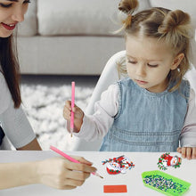 Load image into Gallery viewer, 6 Pairs Double Sided Christmas Snowman Diamond Painting Earrings Jewelry