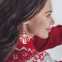 Load image into Gallery viewer, 6 Pairs Double Sided Christmas Snowman Diamond Painting Earrings Jewelry