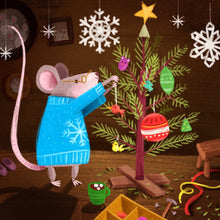 Load image into Gallery viewer, Diamond Painting - Full Round - Christmas tree and mouse illustration (40*40CM)