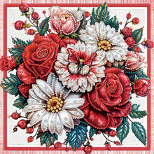Load image into Gallery viewer, 4Pcs Partial Special Diamond Painting Set - Red fruit and red flower (30*30CM)