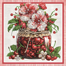 Load image into Gallery viewer, 4Pcs Partial Special Diamond Painting Set - Red fruit and red flower (30*30CM)