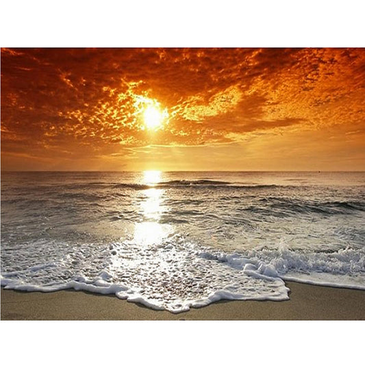 Diamond Painting - Full Square - Sunset beach (60*45CM)