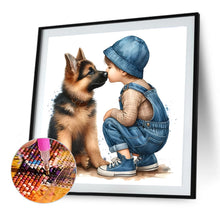 Load image into Gallery viewer, Diamond Painting - Full Round - Child and puppy (40*40CM)