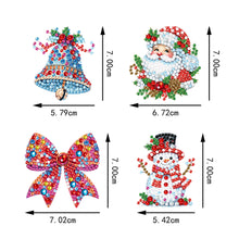 Load image into Gallery viewer, 4Pcs Acrylic Special Shaped Christmas DIY Diamond Art Brooch Kit for Women Girls
