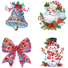 Load image into Gallery viewer, 4Pcs Acrylic Special Shaped Christmas DIY Diamond Art Brooch Kit for Women Girls