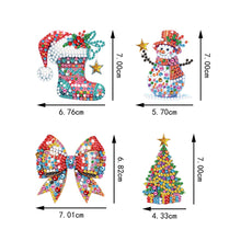 Load image into Gallery viewer, 4Pcs Acrylic Special Shaped Christmas DIY Diamond Art Brooch Kit for Women Girls