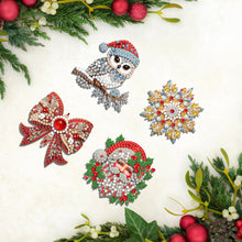 Load image into Gallery viewer, 4Pcs Acrylic Special Shaped Christmas DIY Diamond Art Brooch Kit for Women Girls