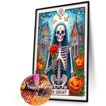 Load image into Gallery viewer, Diamond Painting - Full Round - Skull Pumpkin Tarot (40*60CM)