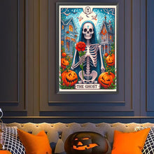 Load image into Gallery viewer, Diamond Painting - Full Round - Skull Pumpkin Tarot (40*60CM)