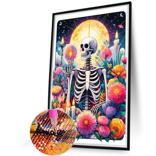 Diamond Painting - Full Round - Skull and Flower Tarot (40*60CM)