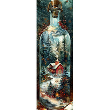 Load image into Gallery viewer, AB Diamond Painting - Full Round - Winter cabin glass bottle (30*90CM)