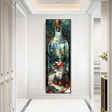 Load image into Gallery viewer, AB Diamond Painting - Full Round - Winter cabin glass bottle (30*90CM)