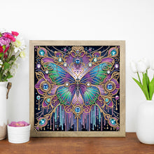 Load image into Gallery viewer, Diamond Painting - Partial Special Shaped - Black background butterfly (30*30CM)