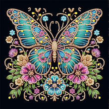 Load image into Gallery viewer, Diamond Painting - Partial Special Shaped - Black background butterfly (30*30CM)