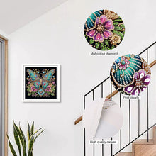 Load image into Gallery viewer, Diamond Painting - Partial Special Shaped - Black background butterfly (30*30CM)