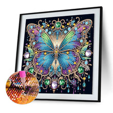 Load image into Gallery viewer, Diamond Painting - Partial Special Shaped - Black background butterfly (30*30CM)
