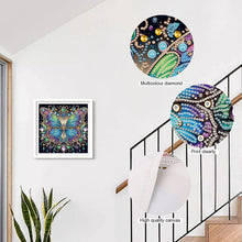 Load image into Gallery viewer, Diamond Painting - Partial Special Shaped - Black background butterfly (30*30CM)