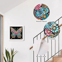 Load image into Gallery viewer, Diamond Painting - Partial Special Shaped - Black background butterfly (30*30CM)
