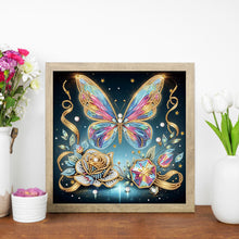 Load image into Gallery viewer, Diamond Painting - Partial Special Shaped - Black background butterfly (30*30CM)