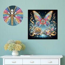 Load image into Gallery viewer, Diamond Painting - Partial Special Shaped - Black background butterfly (30*30CM)